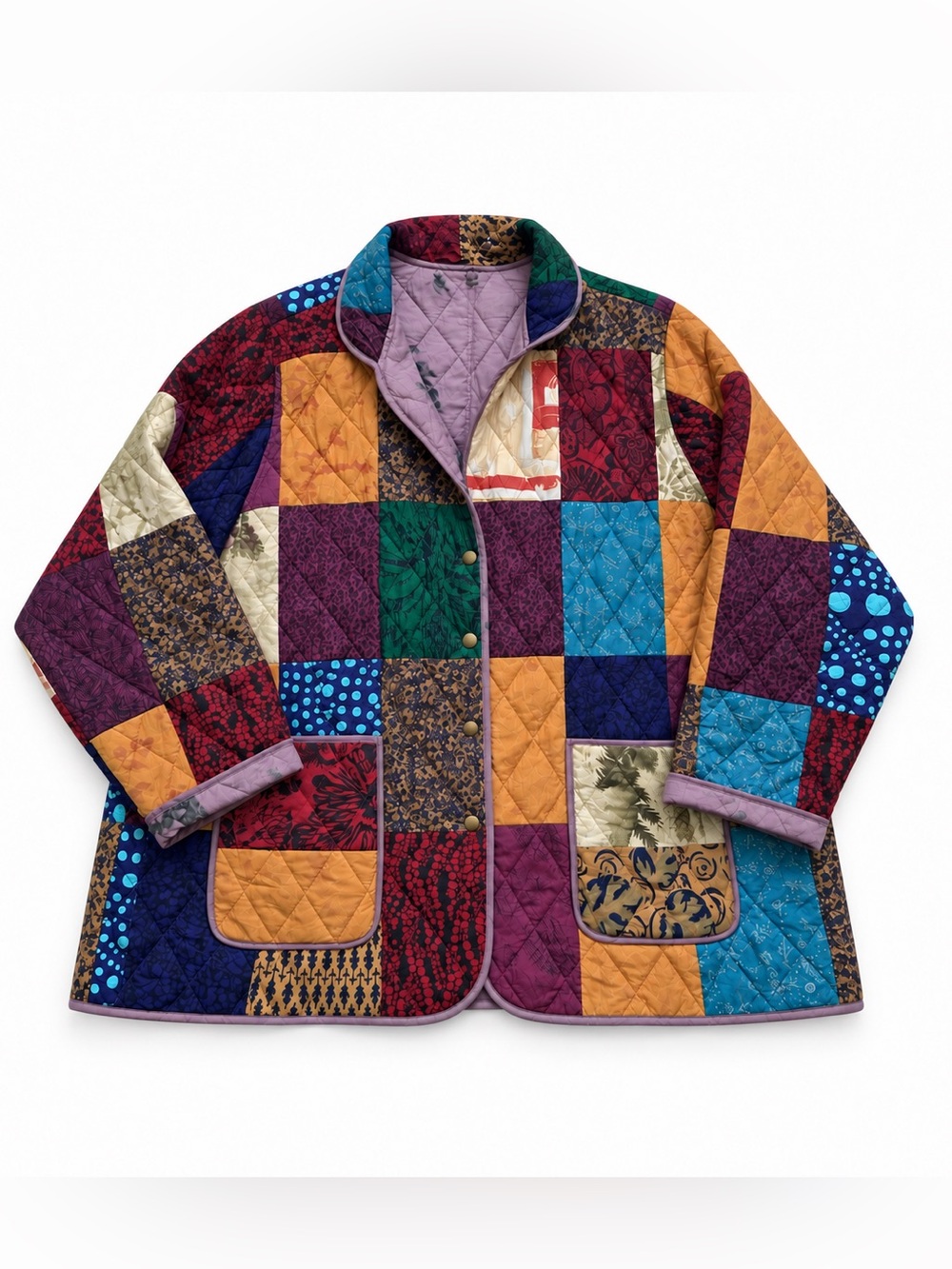 Vintage 90s Sari Patchwork Jacket